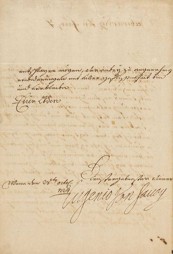 Eugen von Savoyen - A 51: Brief, 2 S.