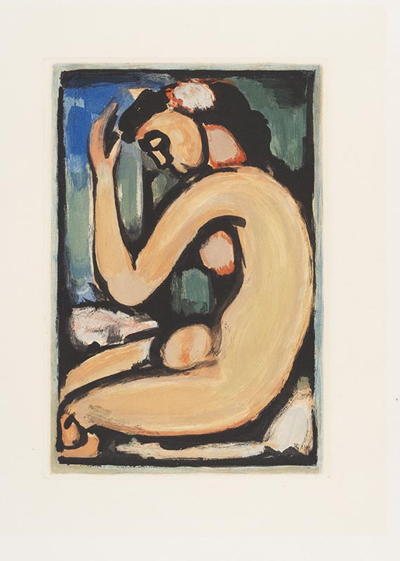 Georges Rouault - Nu de profil, aus Les fleurs du mal