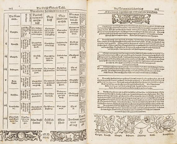 Michael Herr - Schachtafel der Gesuntheyt. Angeb.: Thurneisser: Praeocupatio. Und: Pison