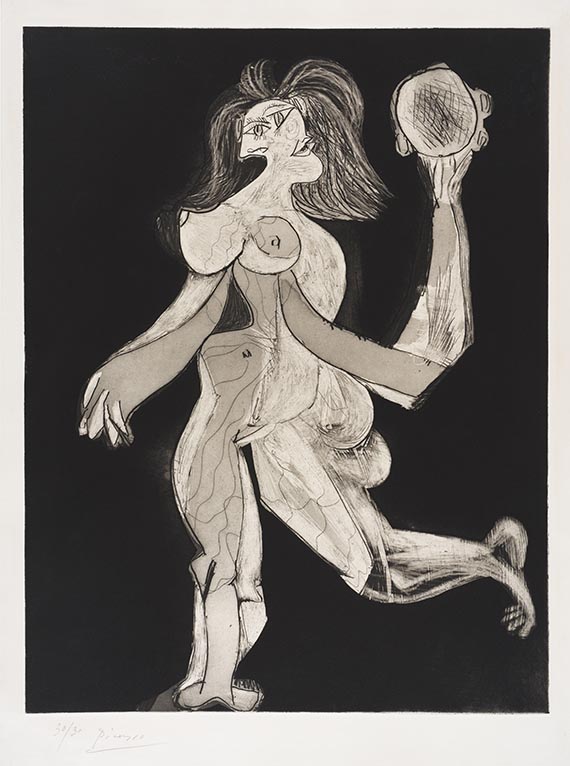 Pablo Picasso - La femme au tambourin