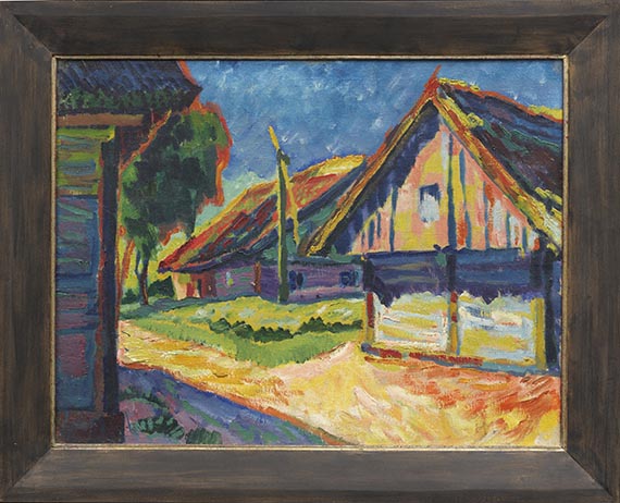 Hermann Max Pechstein - Hütten - Rahmenbild