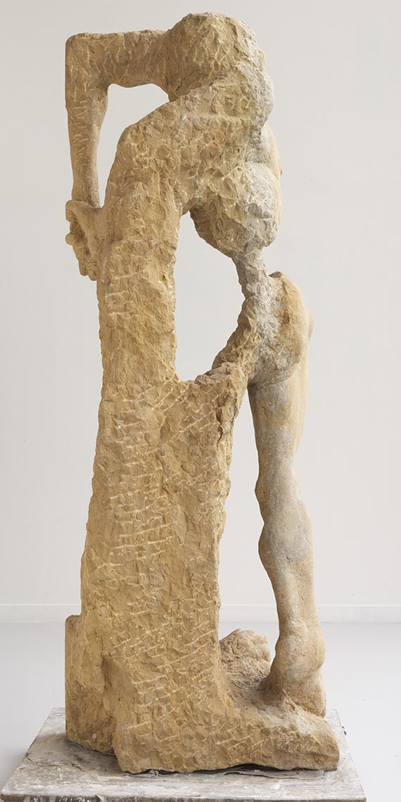 Alfred Hrdlicka - Marsyas III (abgenommener Schächer) - R&uuml;ckseite