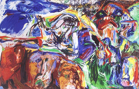 Abbildung zu: Asger Jorn, Am Anfang war das Bild, 1965-66, Öl auf Leinwand, Canica Art Collection (Statens Museum for Kunst, Kopenhagen).<br />© VG Bild-Kunst, Bonn 2025