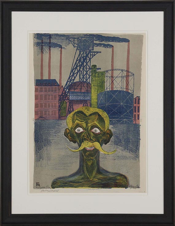 Conrad Felixmüller - Kohlenbergarbeiter - Rahmenbild