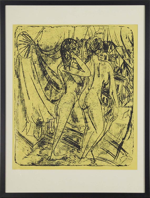 Ernst Ludwig Kirchner - Zwei Akte am Atelierfenster - Rahmenbild