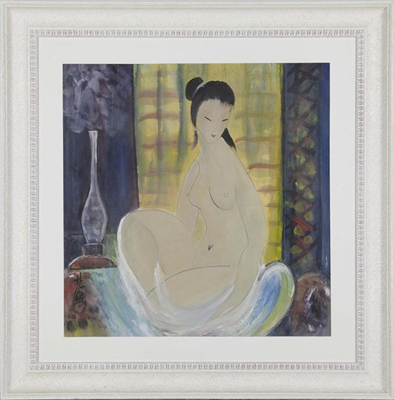 Fengmian Lin - Jeune femme nue assise - Rahmenbild