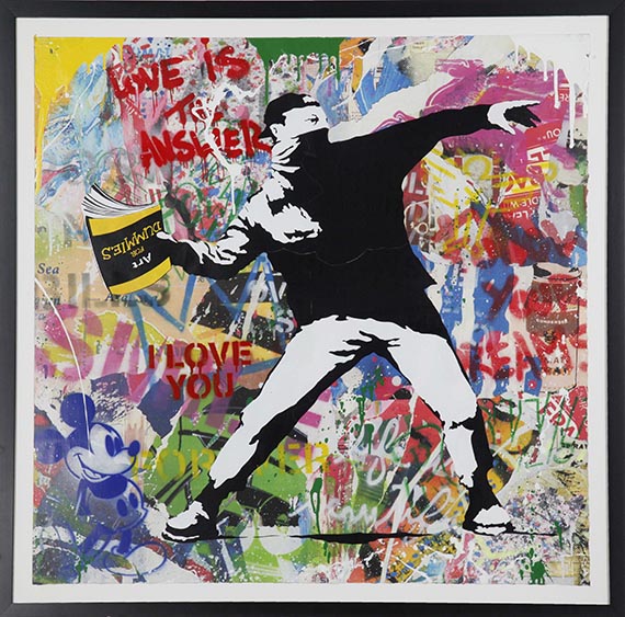  Mr. Brainwash (Thierry Guetta) - Thrower - Rahmenbild