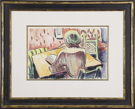 Karl Schmidt-Rottluff - Beim Lesen - Rahmenbild
