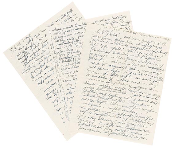 Alfred Kubin - 3 eigh. Briefe an Adelgunde Kippel