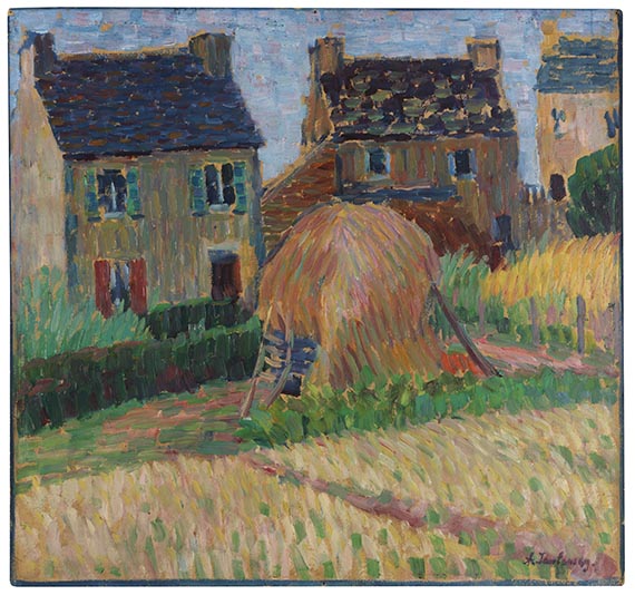 Alexej von Jawlensky - Bretonische Häuser mit Heuhaufen