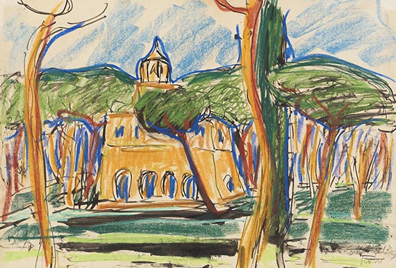 Erich Heckel - Villa Borghese in Rom