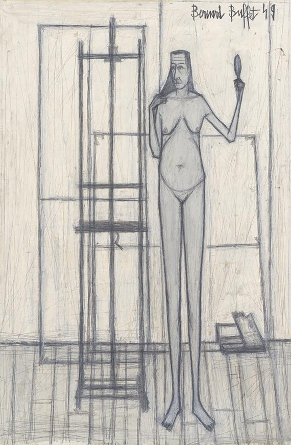 Bernard Buffet - Modèle dans l´atelier