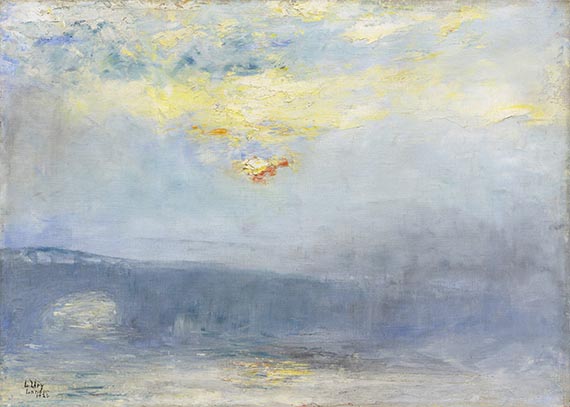 Lesser Ury - Waterloo Bridge bei Nebel, London