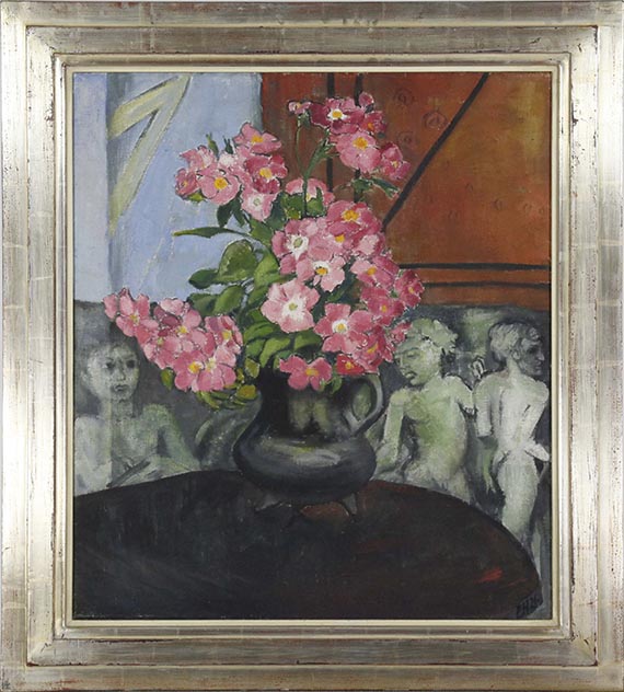 Erich Heckel - Heckenrosen - Rahmenbild