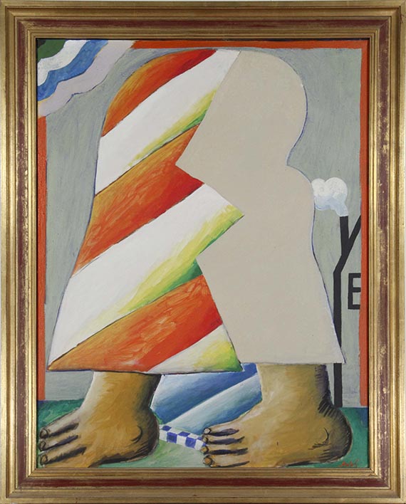 Horst Antes - Erbacher Maskierte Figur - Rahmenbild