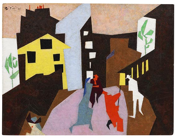 Lyonel Feininger - The Red Streetsweeper (II)