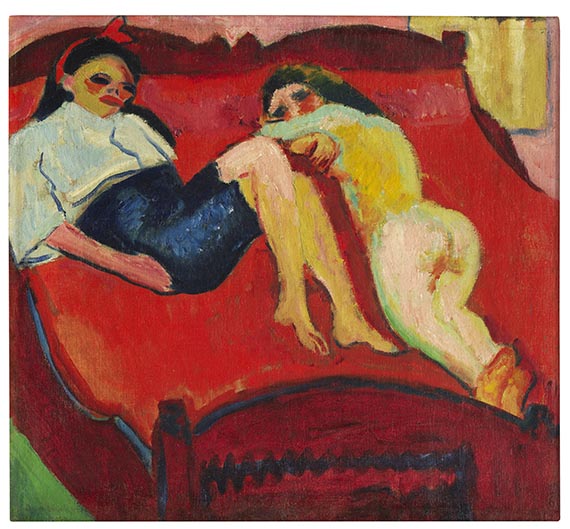 Hermann Max Pechstein - Zwei liegende Mädchen