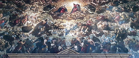 Abbildung zu: Jacopo Tintoretto, Il Paradiso (Das Paradies), 1588/92, Öl auf Leinwand, Dogenpalast, Venedig.