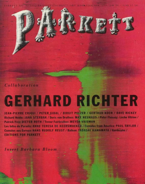 Abbildung zu: Titelblatt, Parkett Vol. 35, 1993, erschienen in Zusammenarbeit mit Gerhard Richter. &copy; Gerhard Richter 2026 (28042026)