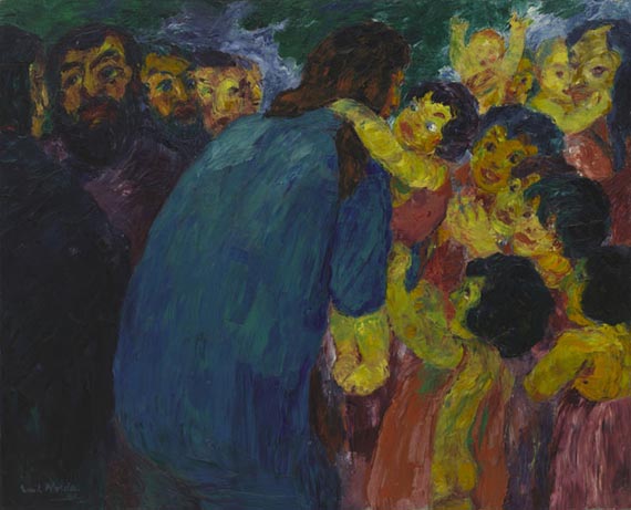 Abbildung zu: Emil Nolde, Christus und die Kinder, 1910, &Ouml;l auf Leinwand, Museum of Modern Art, New York. &copy; Nolde Stiftung Seeb&uuml;ll 