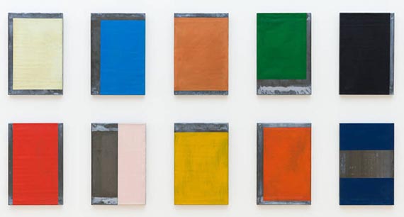 Abbildung zu: Günther Förg, Ohne Titel, 1987, Acryl auf Blei über Holz, The Fisher Collection at the San Francisco Museum of Modern Art. © Estate Günther Förg, Suisse / VG Bild-Kunst, Bonn 2026