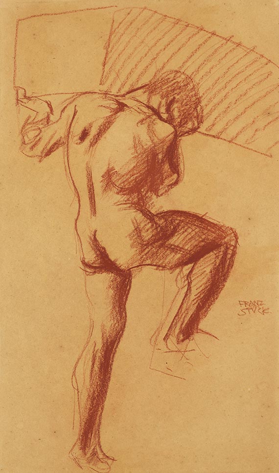 Franz von Stuck - Studie zu Sisyphos