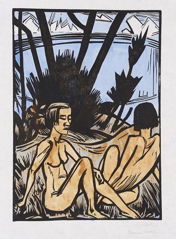 Erich Heckel - Zwei Sitzende am Strand