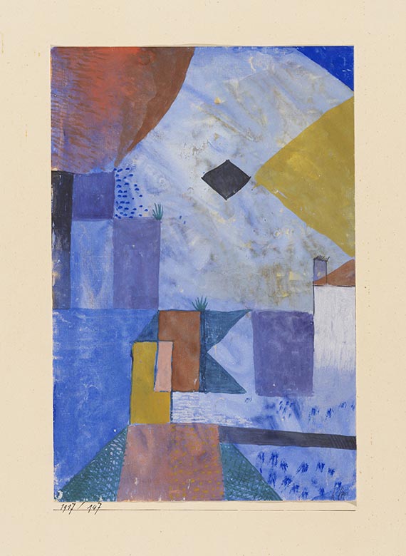 Paul Klee - Strenge Landschaft in Blau