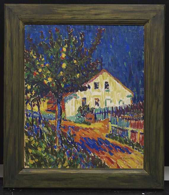 Ernst Ludwig Kirchner - Dorfstraße mit Apfelbäumen - Rahmenbild