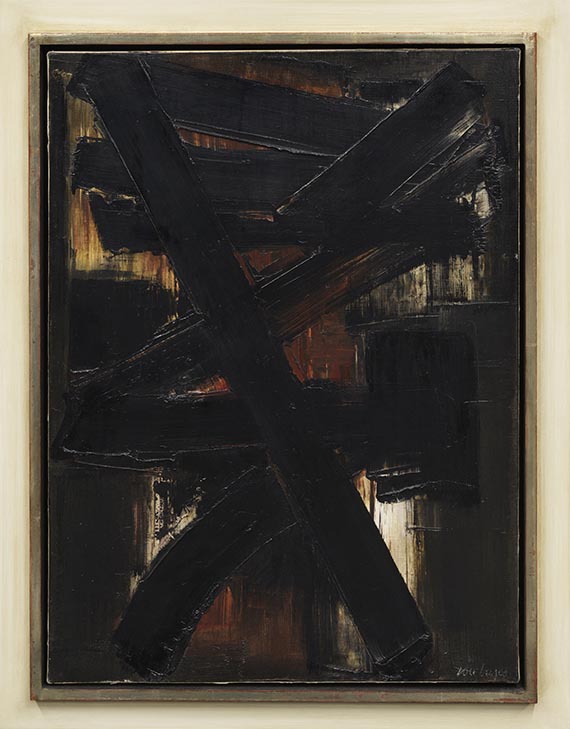 Pierre Soulages - Peinture 81 x 60 cm, 2 mai 1957 - Rahmenbild
