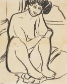 Kirchner, Ernst Ludwig - Charcoal drawing