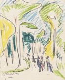 Ernst Ludwig Kirchner - Spaziergänger (Waldweg)