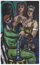 Max Beckmann - Großer Clown mit Frauen und kleiner Clown