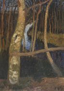 Otto Modersohn - Birken am Moorgraben